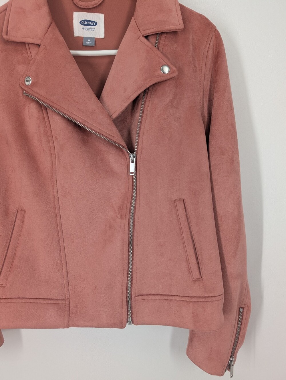 Old Navy Soft Suede Moto Jacket Size Medium In Great Condition !!!! - Picture 4 of 12